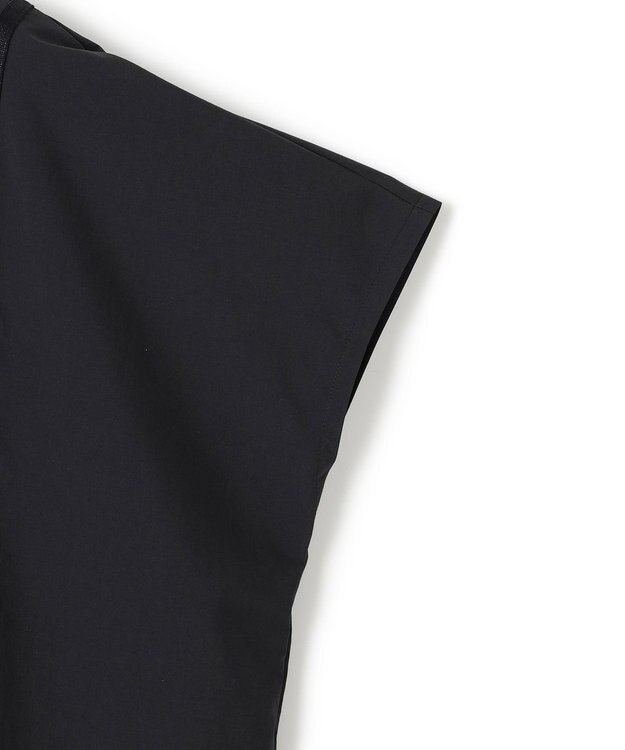 ICB 【接触冷感・UVケア・洗える】シルケットスムースコンビ バイカラーカットソー ラピスラズリ×ブラック系