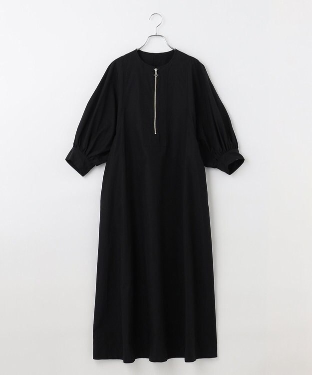 #Newans 【ANSWER for Co-Creation】ジップデザインパフスリーブワンピース ブラック系