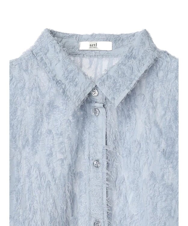 earth music&ecology ジャガードシャツ Blue