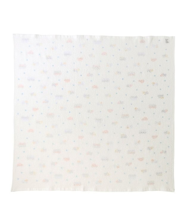 MIKI HOUSE HOT BISCUITS ガーゼバスタオル＆ラトルギフトセット【BOX付き】 白×ブルー