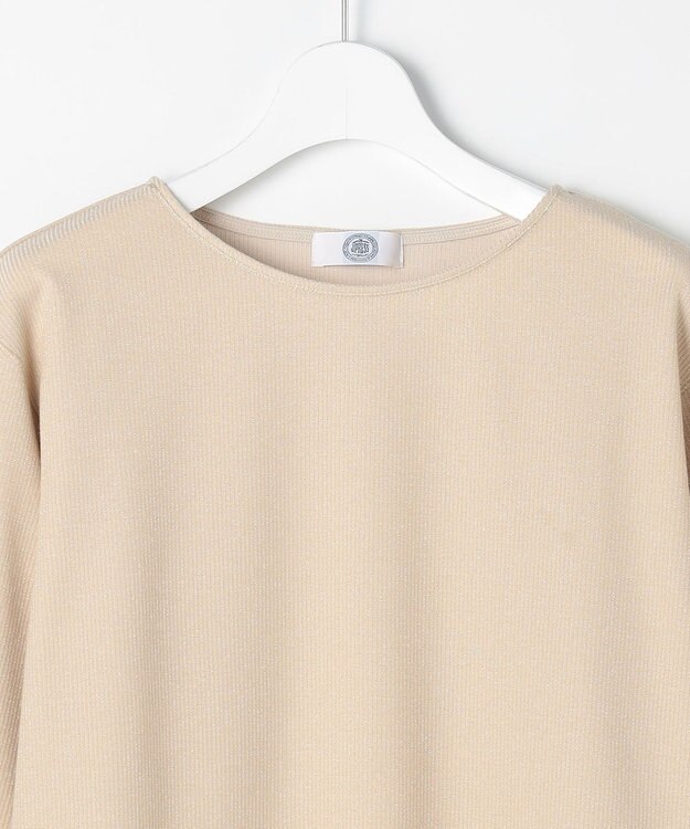 J.PRESS LADIES ラメ針抜き カットソー ベージュ系