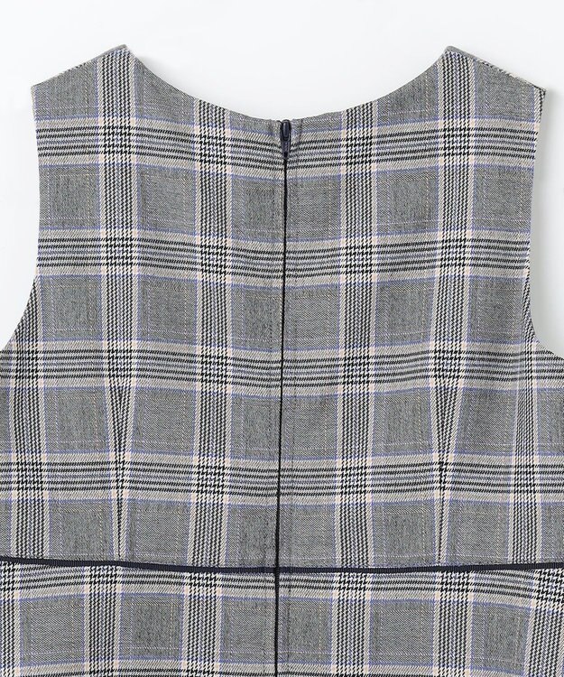 組曲 KIDS 【110-140cm】キチントチェック ジャンパースカート グレー系3