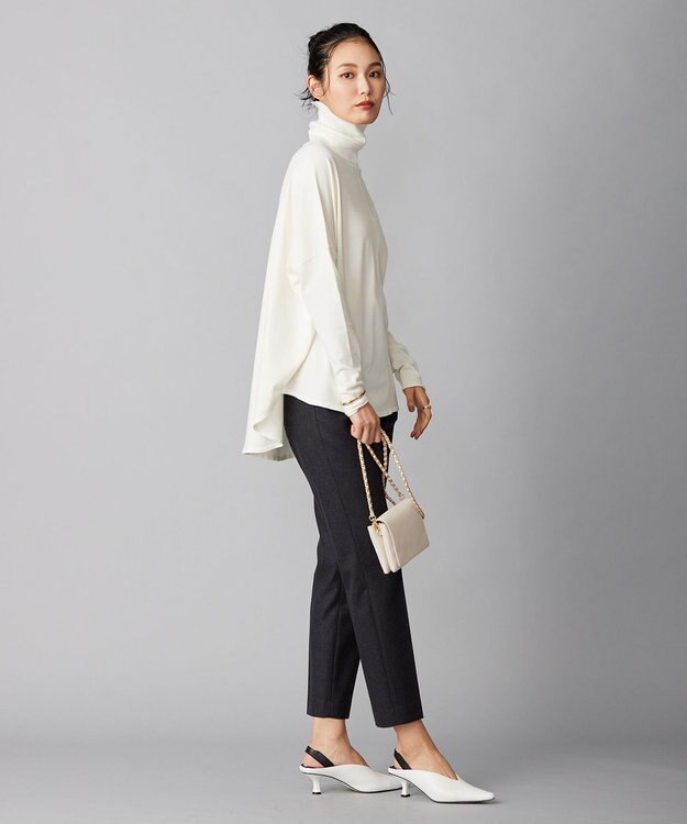 ICB 【洗える】 ヴィスコースワイド タートルネックプルオーバー トープ系