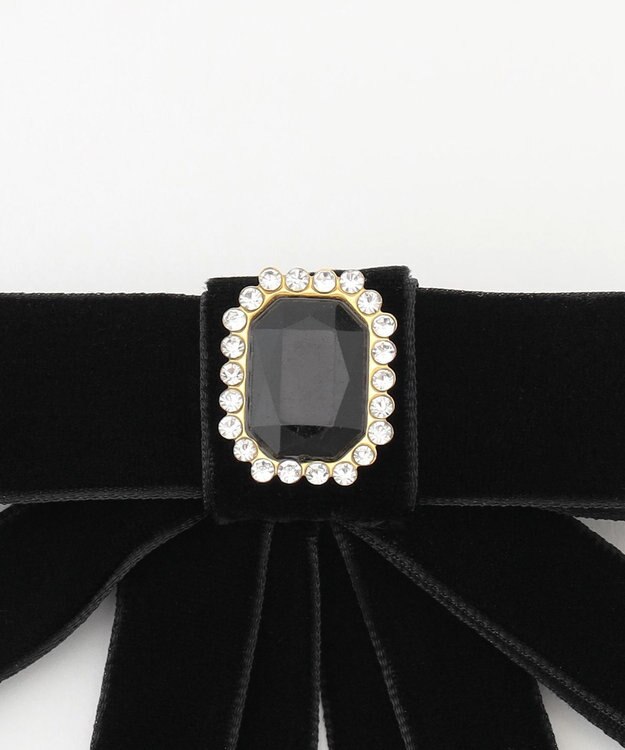 組曲 【好評につき追加販売】ベルベットリボンヘアクリップ ブラック系