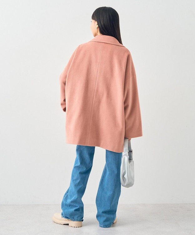 earth music&ecology オーバーテーラードジャケット　シャギー Pink