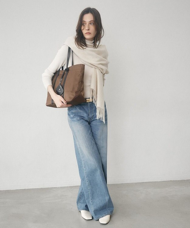 TOPKAPI 【TREASURE TOPKAPI】ナイロン レザー ハンドル A4 トートバッグ ブラウン