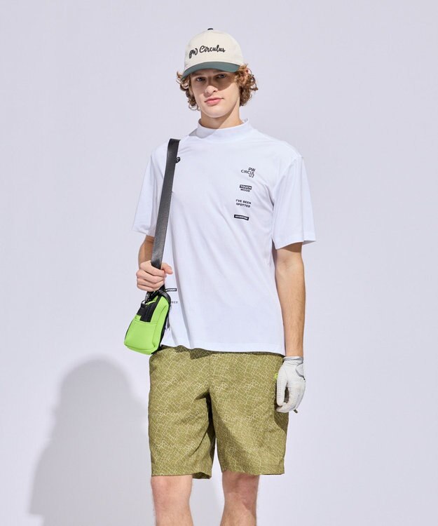 PW CIRCULUS 【MEN】メッシュコンビ モックネック ゴルフ ホワイト系