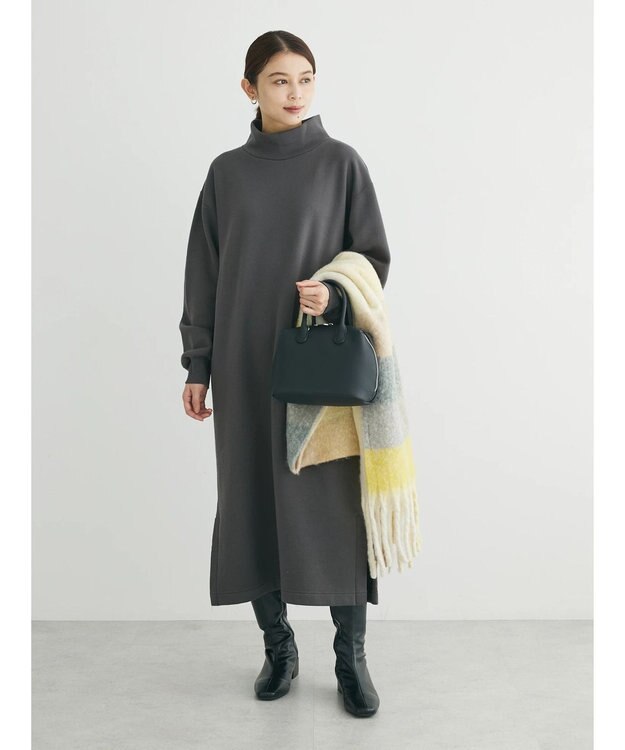 Green Parks Ｂｒｕｓｈｅｄ　裏起毛ワンピース Gray