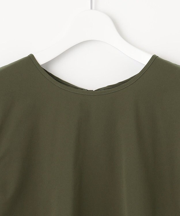 UNFILO 【撥水/ストレッチ/軽量】マジカル機能 ブラウス ダークグリーン系