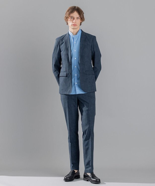 JOSEPH HOMME 【WEB限定商品】80/2 オックスウイング 半袖シャツ スカイブルー系