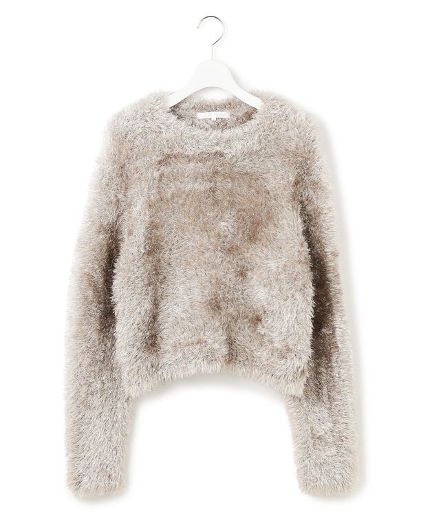 23区 L 【GOLD LABEL】メタリックファーモール ニット シルバー系