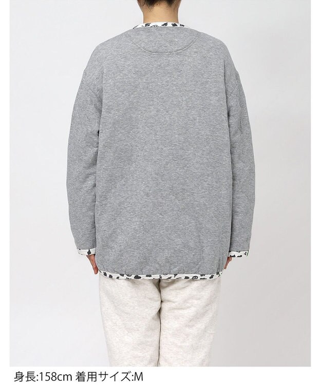 tsumori chisato SLEEP ツモリチサト カーディガン キルトニット素材(本体) あったか 長袖 ルームウェア レディース URW431 /ワコール グレー