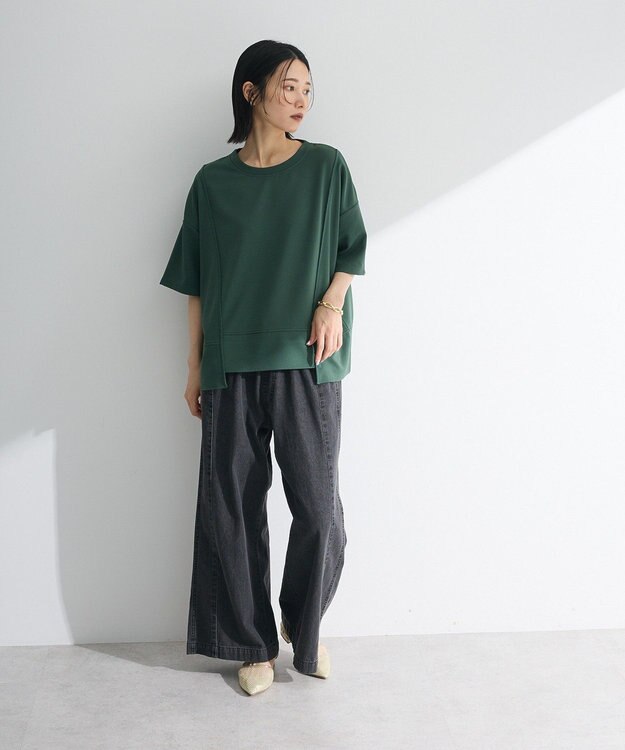 Green Parks テープパイピングリップルプルオーバー Green