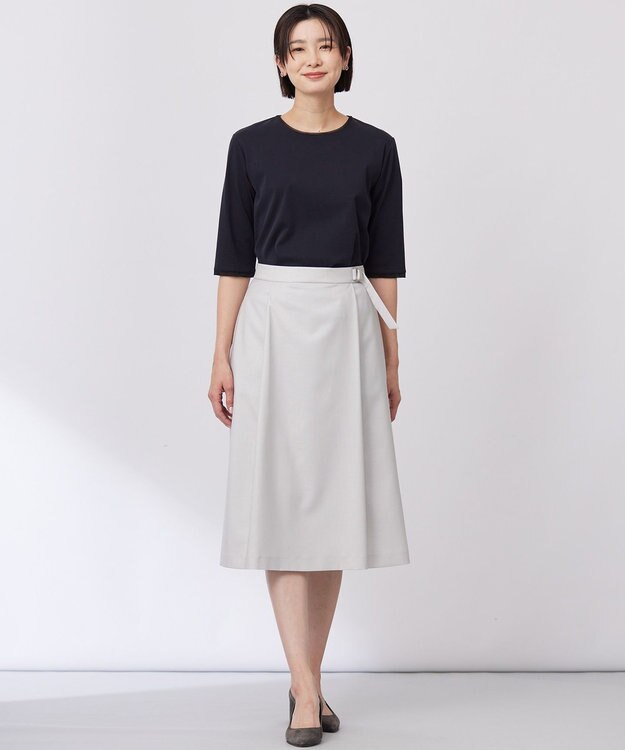 J.PRESS LADIES L 【WEB限定カラーあり・洗える】スムースジャージー カットソー ネイビー系