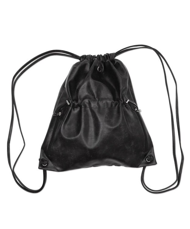 WEGO ドロストデザインナップサック ブラック