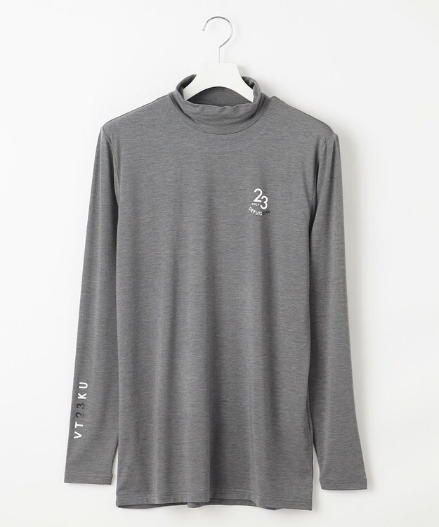 23区GOLF 【MEN】インナーにもおすすめなエニワイズモックネックシャツ ライトグレー系