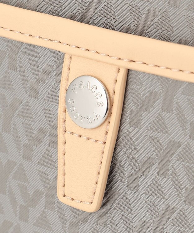 Y'SACCS モノグラムジャカード　ハーフムーン2WAYトート グレージュ