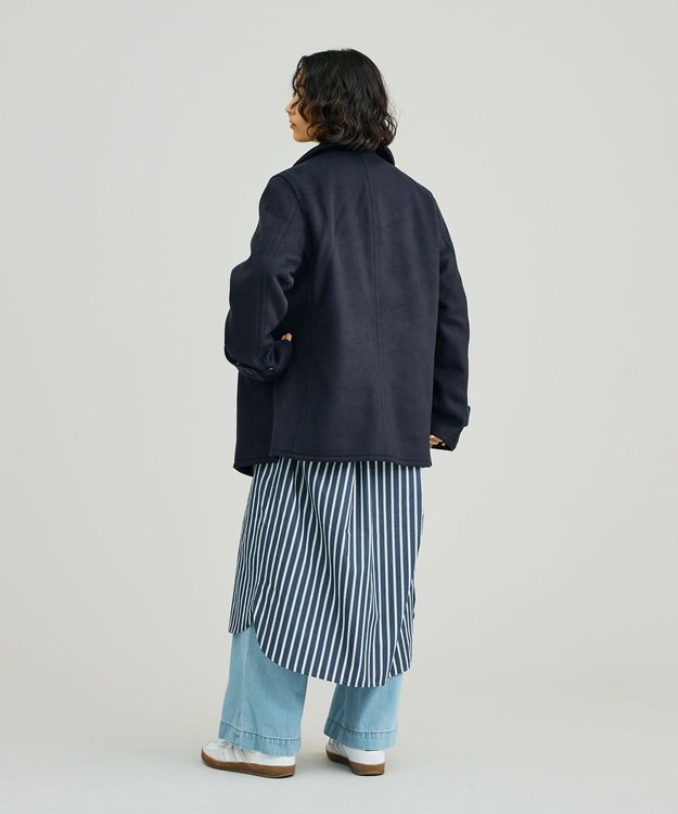 J.PRESS YORK STREET 【UNISEX】メルトン Pコート ネイビー系