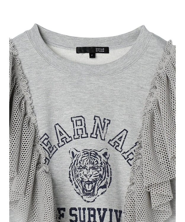Green Parks ・ＳＵＧＡＲ　ＳＰＯＯＮ　タイガーｐｔラッフルスウェット Gray Mixture
