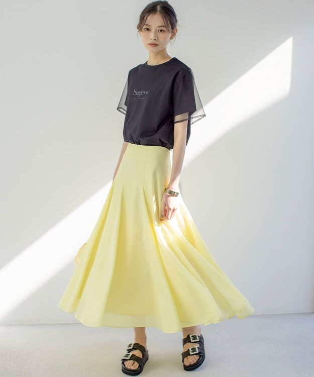 組曲 チュールロゴ Ｔシャツ ブラック系