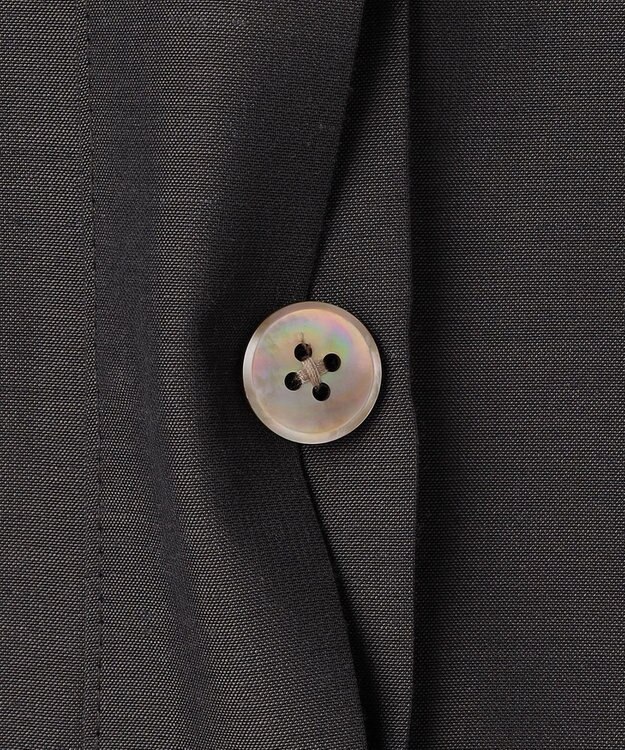 J.PRESS LADIES L Pe リネン シアー スラブ ノーカラー ブルゾン スレートブラウン系