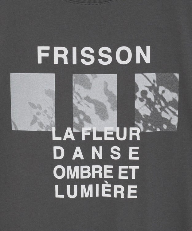 Green Parks ＳＥＴ２点フォトＴシャツ＋レースキャミビスチェ Charcoal Gray