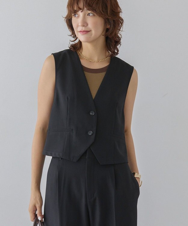 AMERICAN HOLIC ショート丈ベスト Black
