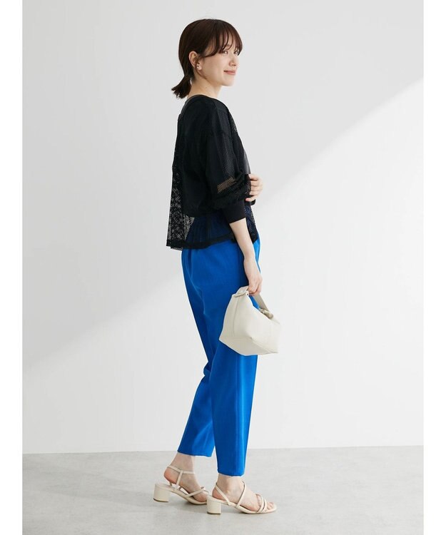 Green Parks ・ＥＬＥＮＣＡＲＥ　ＤＵＥ　２ｗａｙメッシュカーディガン Black