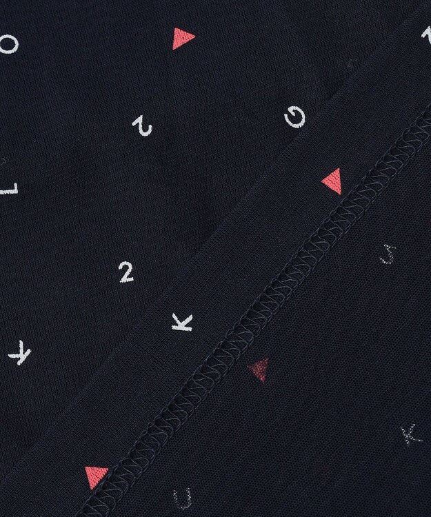 23区GOLF 【WOMEN】肌に優しいコットン100%【ストレッチ/UVケア】マイルドドライ総柄インナー ネイビー系