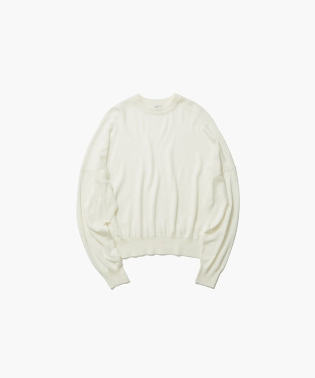 週末限定値下ATON SHEER WOOL エイトン　　クルーネックセーター SHEER WOOL | クルーネックセーター / ATON | ファッション通販 【公式