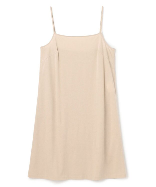 BEIGE， 【洗える・吸水速乾・防シワ・eclat 7・8月号掲載】LIATRIS / オフタートルノースリーブワンピース Flax