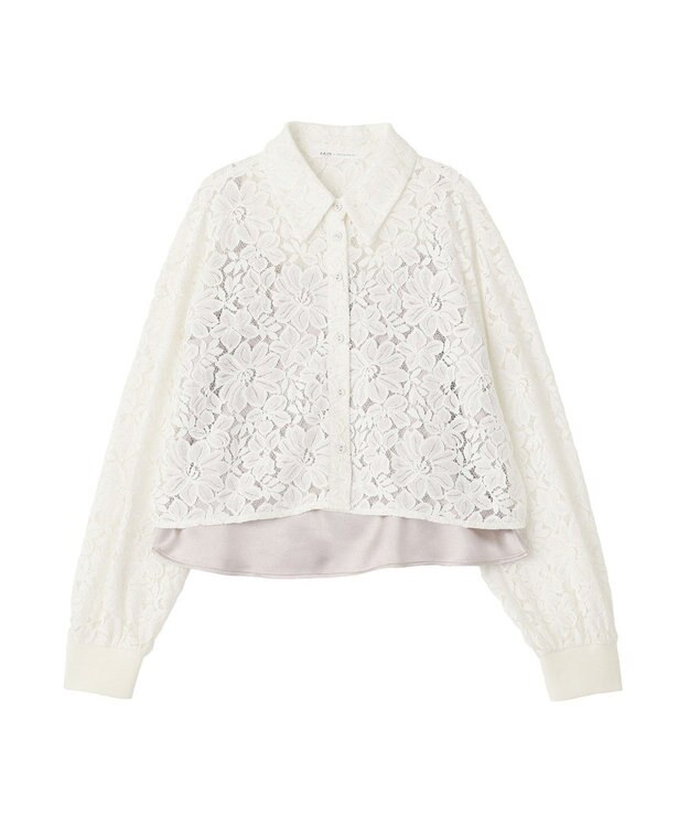 YECCA VECCA [2SET]キャミレイヤードレースシャツ Off White