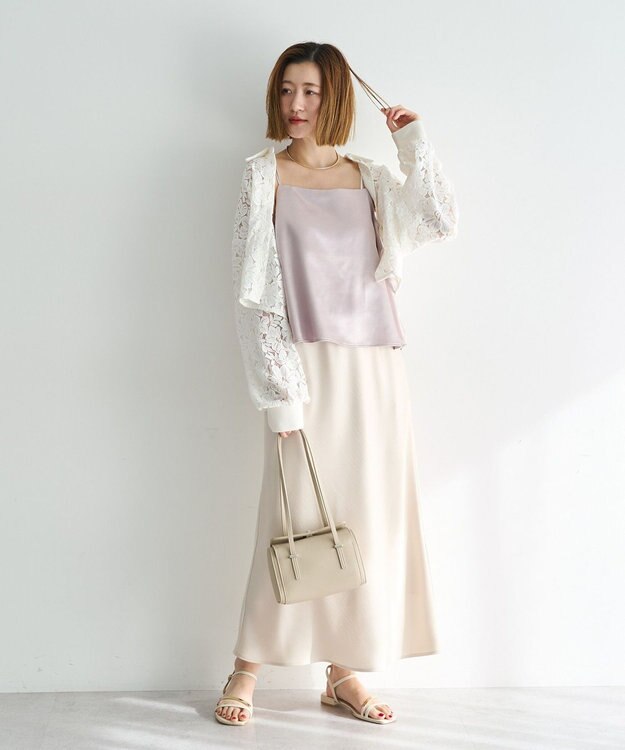 YECCA VECCA [2SET]キャミレイヤードレースシャツ Off White