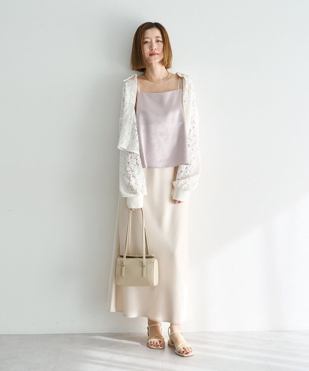 YECCA VECCA [2SET]キャミレイヤードレースシャツ Off White