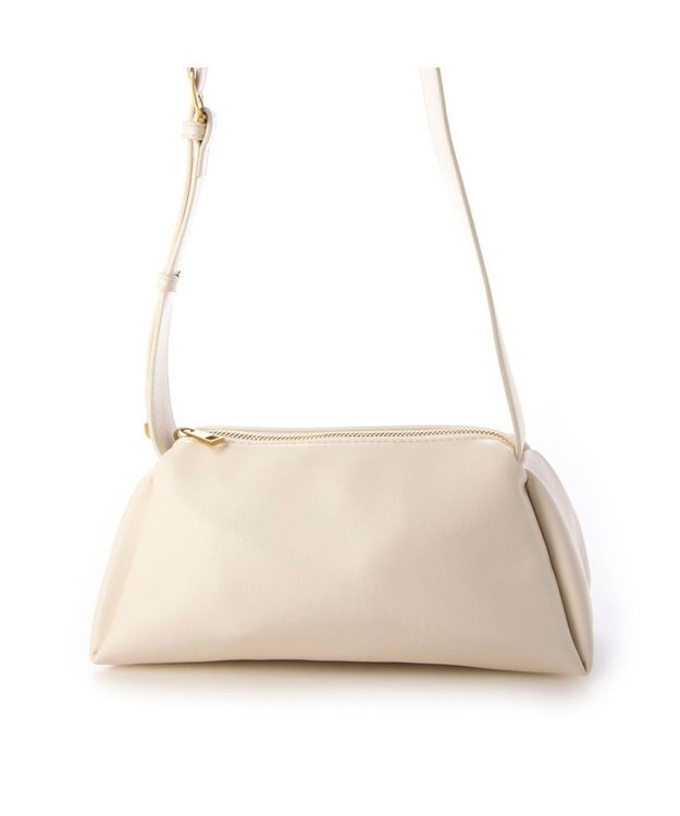 UNBILLION 【テレビ ドラマ着用アイテム】カシュカシュ cachecache / 合成皮革横長ショルダー アイボリー