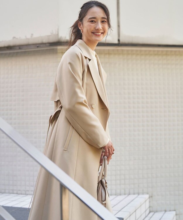 ANY SIS 【洗える】ライトミディ トレンチコート ベージュ