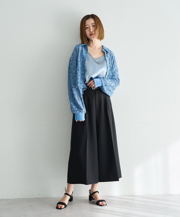 YECCA VECCA [2SET]キャミレイヤードレースシャツ Blue