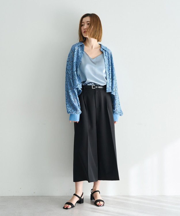 YECCA VECCA [2SET]キャミレイヤードレースシャツ Blue