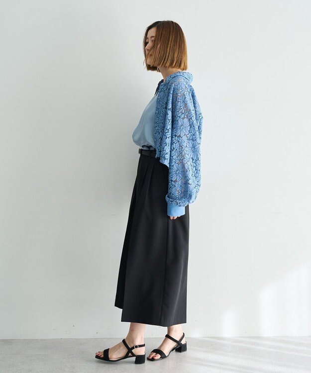 YECCA VECCA [2SET]キャミレイヤードレースシャツ Blue