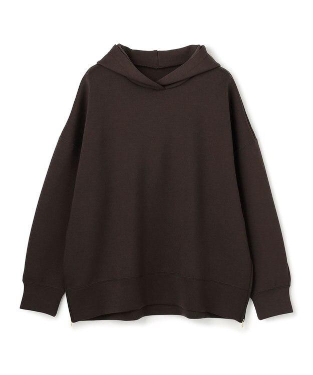 UNFILO BEAUTY FORM JERSEY サイドZIP フーディ 【WEB限定】ブラウン