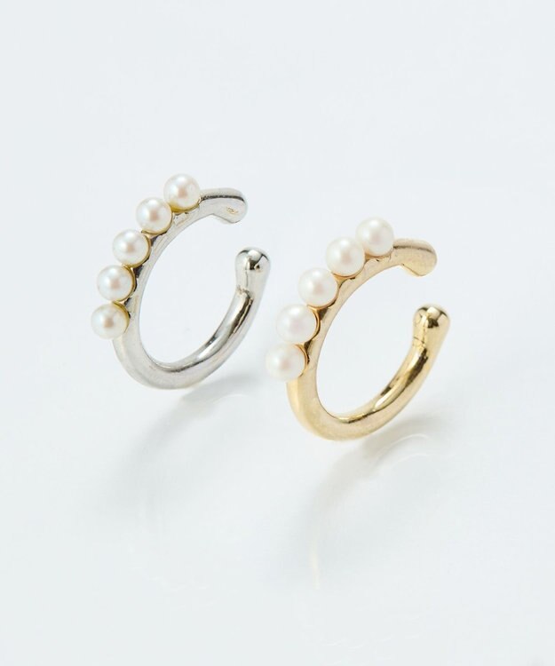 Phoebe 【金属アレルギー対応】パールフローイヤーカフ　ゴールド/ニッケルフリー ゴールド