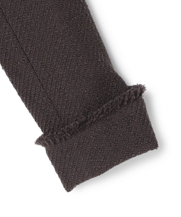 BEIGE， 【Oggi 10月号掲載】MULLIN / ウールツイードメタルボタンノーカラージャケット Warm Gray