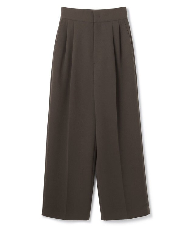 uncrave 【防しわ・洗濯機洗い可】ウォッシャブル ダブルクロス ワイドパンツ（uncrave STANDARD） チャコール