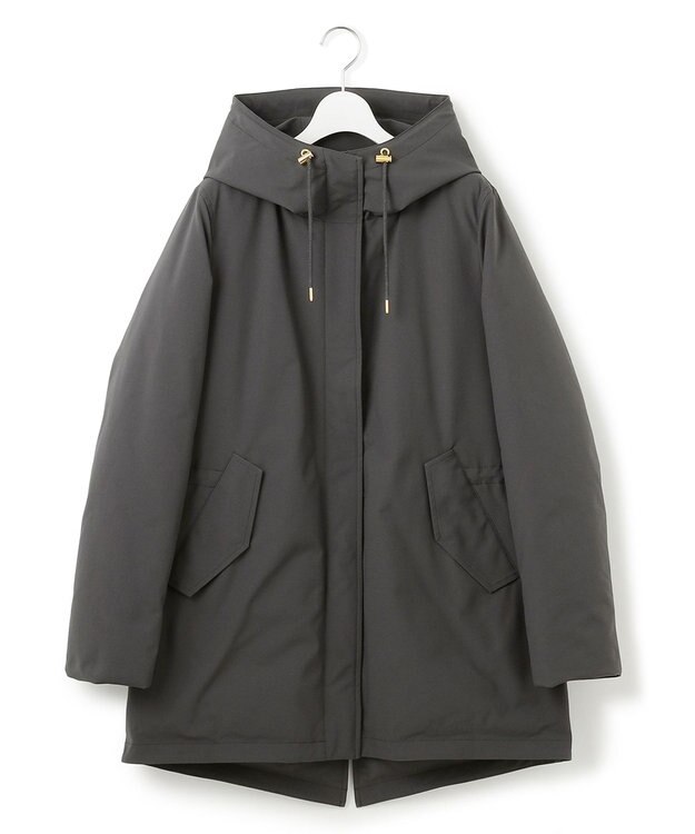 23区 L 【一部店舗限定/滝沢眞規子さん着用/撥水加工】ミリタリー フーデット ダウンコート グレー系