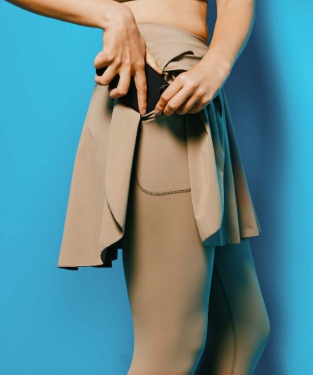 San-ai Resort（三愛水着楽園） 【水陸両用】　スカート付きレギンスM・L　【Reir（レイール）】 ベージュ