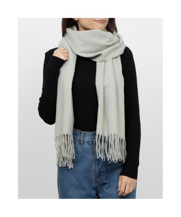 UNBILLION カシュネ cache nez / ツイル無地ストール グリーン