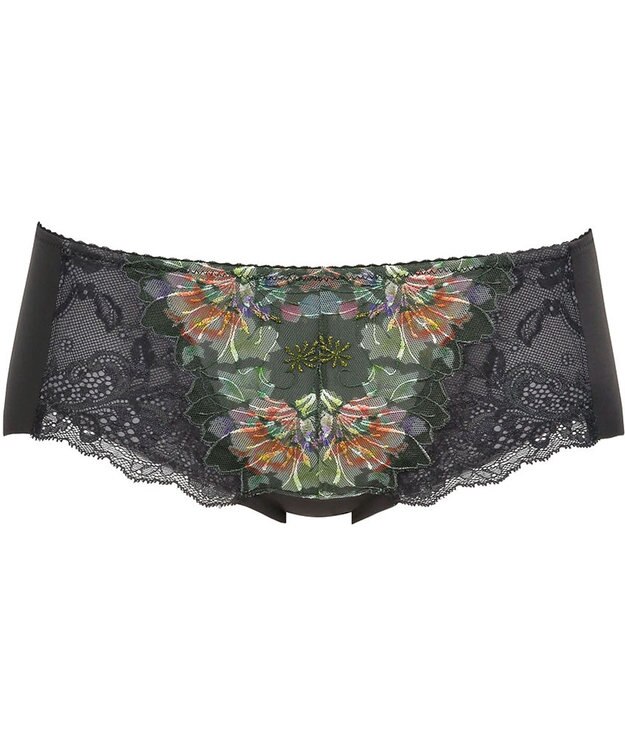 Wing Wing Lesiage　【2820シリーズ】　ショーツ　PB2820・PB2821とペア　はきこみ丈あさめ　ウイング／ワコール　PF2821 ブラック