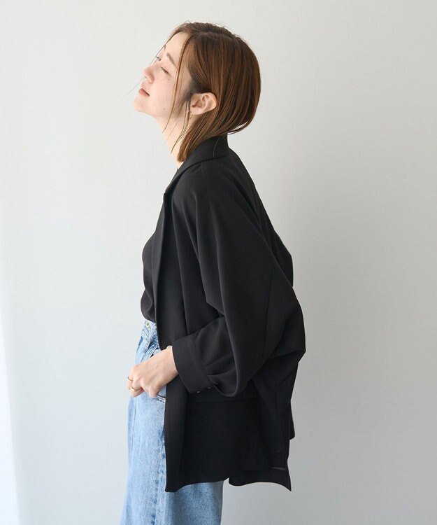 YECCA VECCA 【マシンウォッシャブル】シアージャケット Black