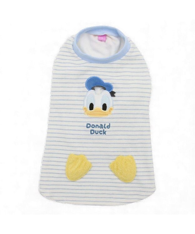 PET PARADISE ディズニー ドナルドダック サーモキープ お顔Tシャツ 小型犬 ホワイト×ブルー