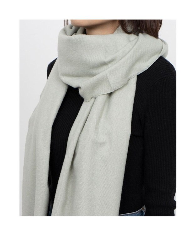 UNBILLION カシュネ cache nez / ツイル無地ストール グリーン